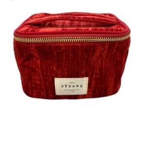 Sezane velvet vanity case